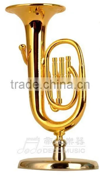 Gold and Copper Material Maked Gild Mini Trumpet photo-3