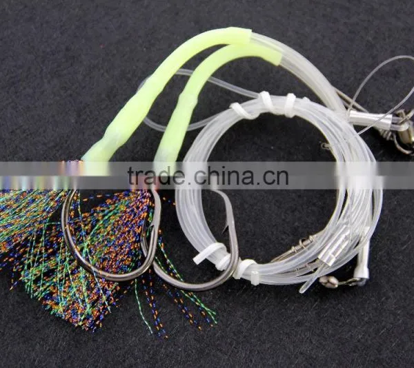 Groper Heavy Duty Rigs Two Flasher 13/0 Recurve Circle Hooks Effective on Other Deep Water Fish photo-5