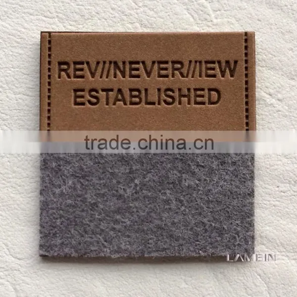 Custom Imitation Leather Brand Label Hangtag for Travelling Backpack Bags photo-2