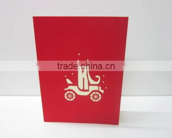 Wedding Car 3d Pop up Greeting Card photo-2