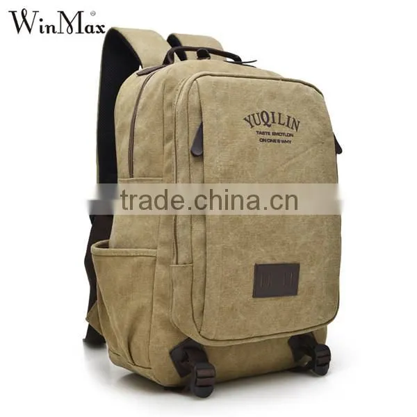 China Wholesale Vintage Canvas Backpack School Bags for Teenagers Boys Supplier's Choice photo-5