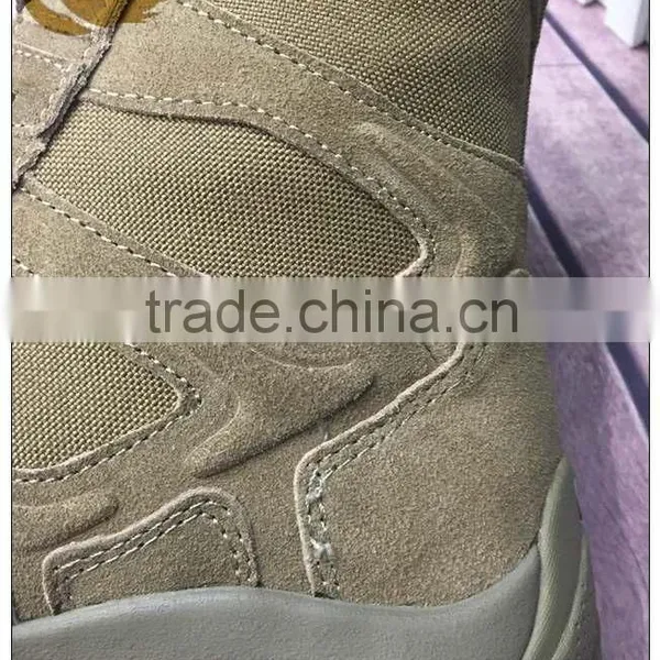 High Ankle Genuine Leather Waterproof Army Military Combat Boots photo-4