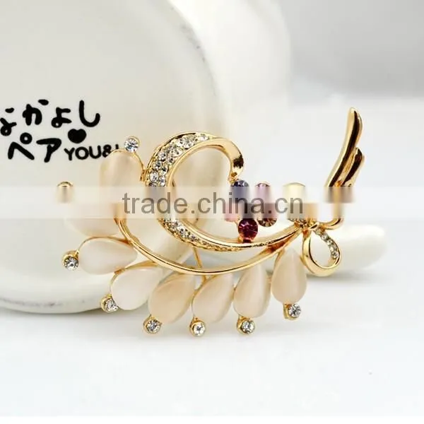 Bowknot Bouquet Alloy Crystal Brooch Custom Mental Pin Pins photo-2