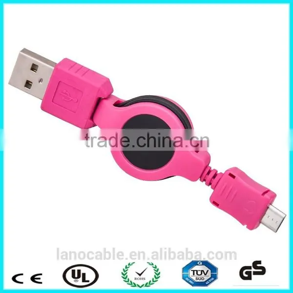 0.8m Micro USB Cable Mobile Phone Charging Cord Retractable Cable photo-6