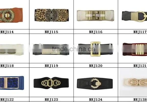 Ladies Classic Design Fashion Black Elastic Pu Ribbon Waist Belt photo-6