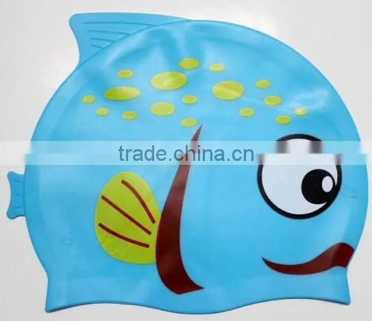 Animal Pattern Cartoon Silicone Kid Children Swimming Bathing Head Cover Cap Hat photo-4