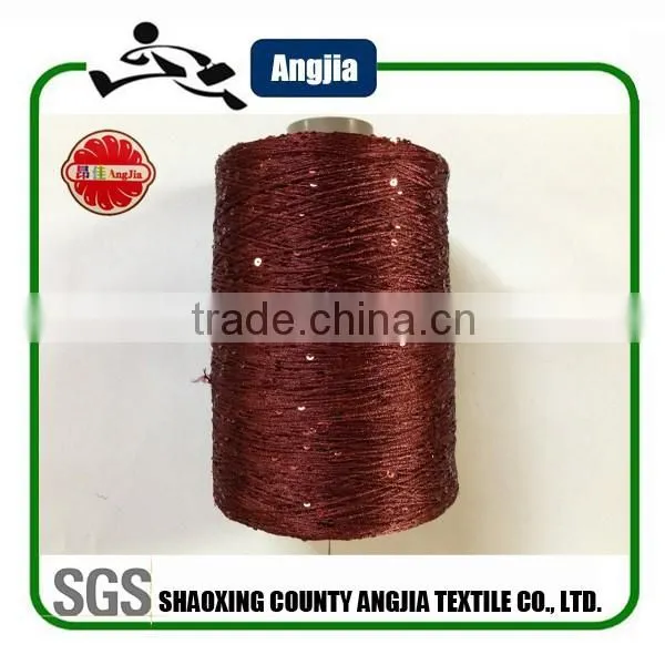 China Wool Factory Wholesale 3mm 4mm Spangle Sequin Yarn photo-3