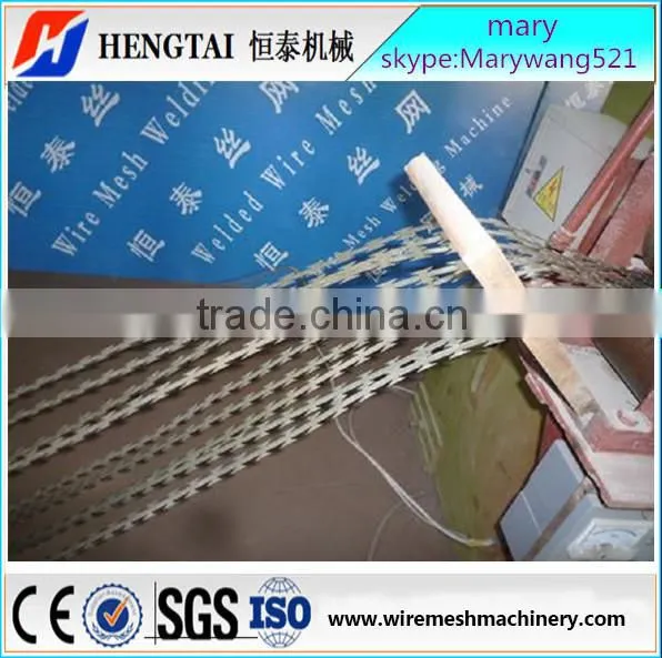 Automatic Five or Nine Strips Razor Barbed Wire Mesh Making Machine photo-6