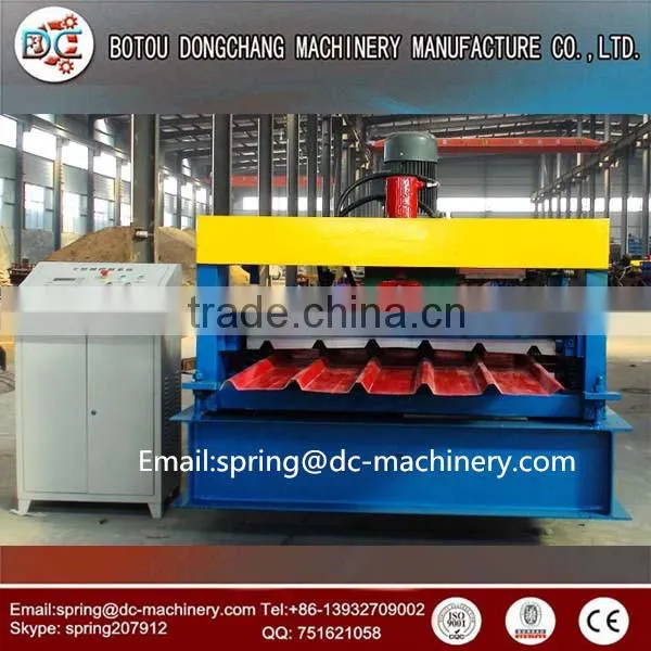 CNC Trapezoidal Profile Color Steel Roof Panel Single Cold Roll Forming Machine photo-6