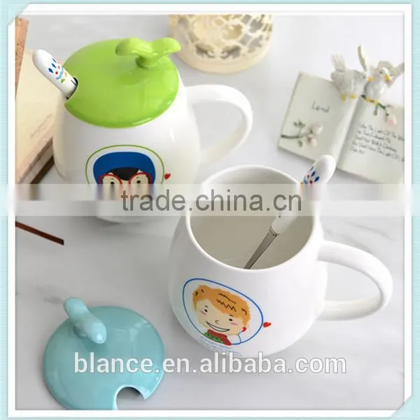 Ceramic Spear Design Mug With Leaf Lid photo-3