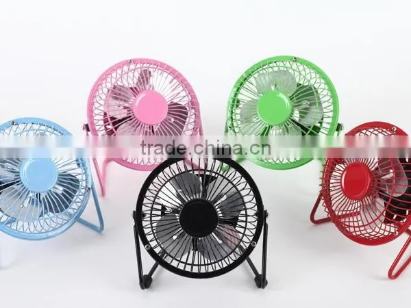 Mini desk fan with USB connection - different colors available