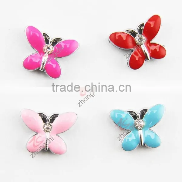 Metal Cute Butterfly Square Hole Spacer Charm Beads photo-5