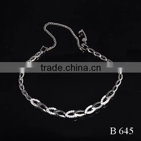 18k Gold Plated Brass Zircon Link Bracelet photo-2
