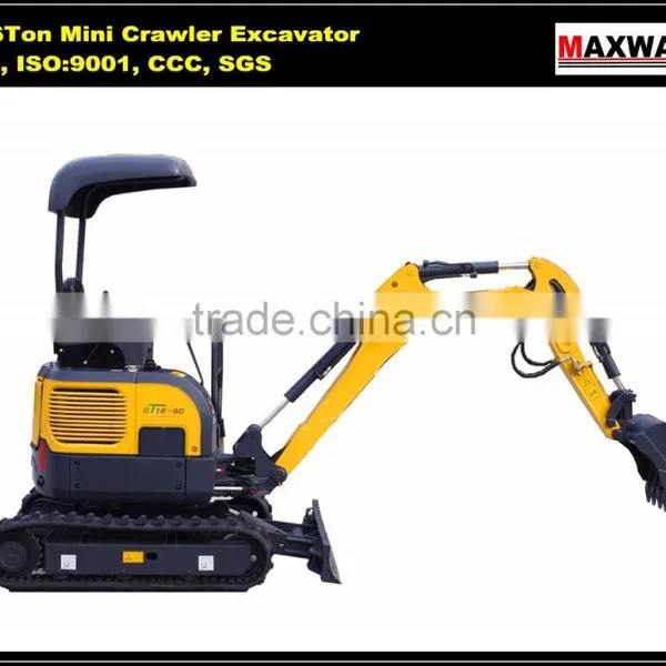 China Cheap Super Quality 1.6 Ton Small Zero Tail Excavator , CE / ISO Certificate, CT16-9 D photo-2
