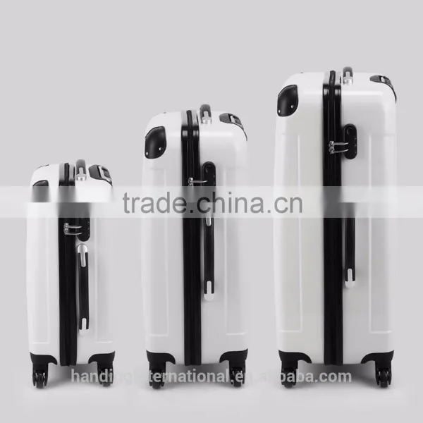 New 3PCS Silver Carry On Luggage Set Trolley Suitcase Travel Bag Spinner ABS PC photo-4