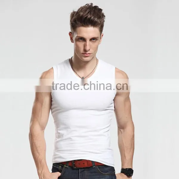 Wholesale Men's Stringer Tank Top, 100% Cotton Custom Tank Top Men photo-2