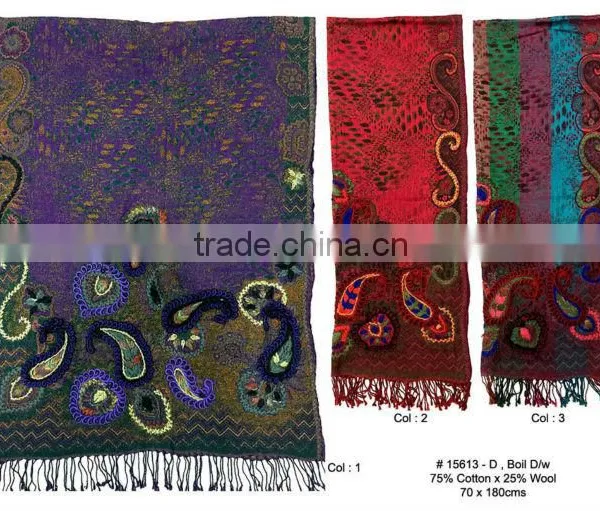 Wool Embroidery Shawls