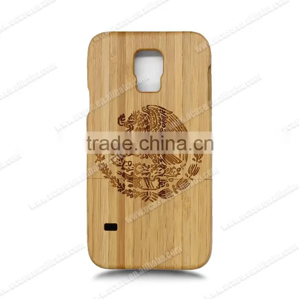 Comstom Beautiful Design Wood Cell Two Parts Case for Samsung Cover for Samsung s5 photo-3