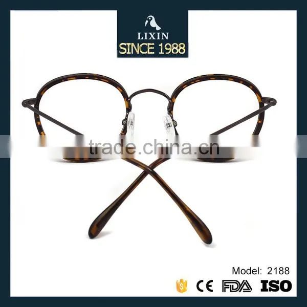 Vintage Round Lens Metal Eyeglasses Light TR90 Titanium Combination Prescription Frames Spectacle Optical Lens 2188 photo-3