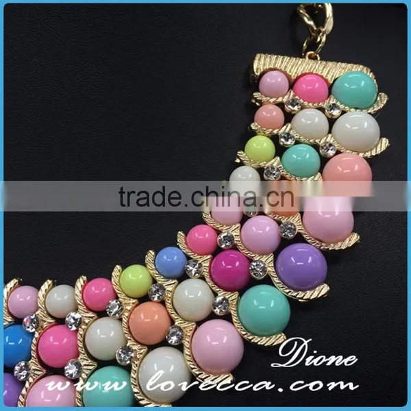 Luxury Classy Women Fashion Gold Alloy Exaggerate Statements Crystal Gift Necklace Wholesale photo-3