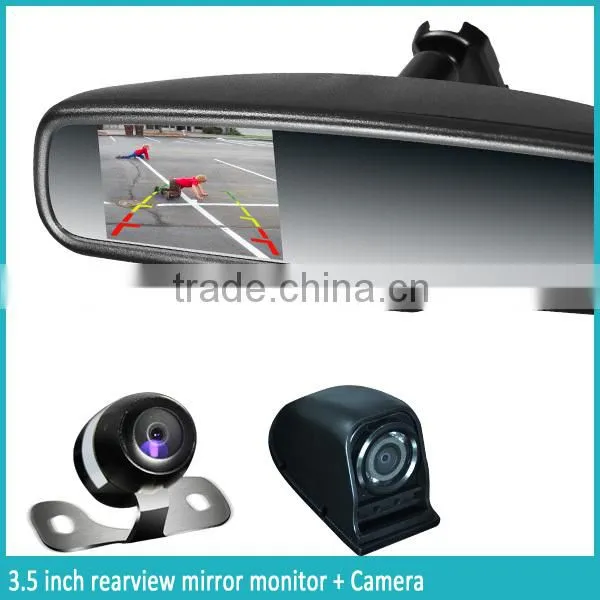 Auto Dimming Rear View Mirror With 3.5 Inch LCD Monitor Display and Auto Brightness Adjustment photo-4