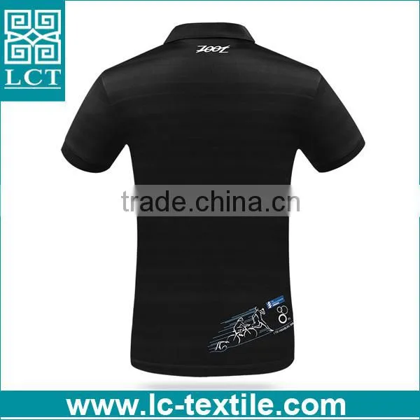 2016 Custom Made Hangtag Polo Black Mercerized Cotton T-shirt photo-3