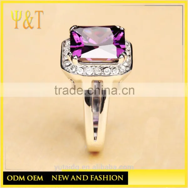 Jingli Jewelry Purple Gemstone Wedding Ring (YJ-846) photo-4