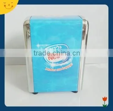 Tin Napkin Dispenser With Coffee Advertisement Cheap Price Tinplate Napkin Dispenser