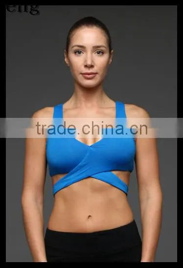 Kiteng High Quality Sport Bra With Crisscross Design in the Front Wicking Fabric and Padding Office In United States photo-5