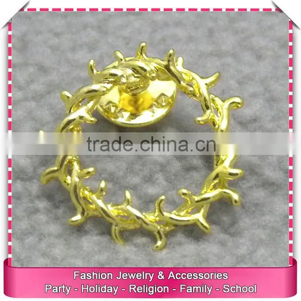 Angle Shaped Imitation Pearl Brooch, Fashion Imitation Gold Brooch Wholesale photo-3