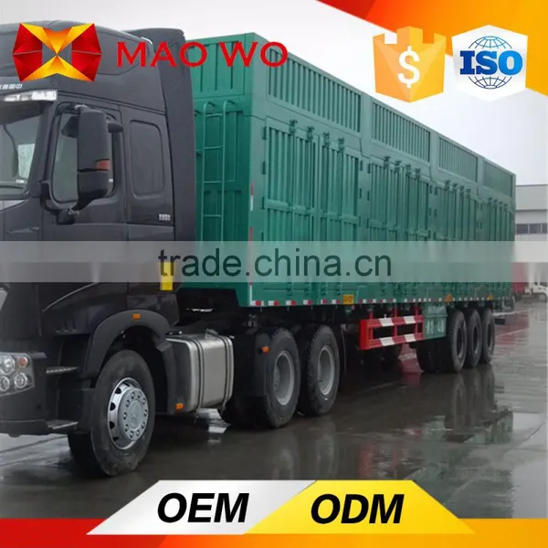Tri-axle Side Wall Semi Trailer Volume Sand Tipper Truck for Sale photo-3