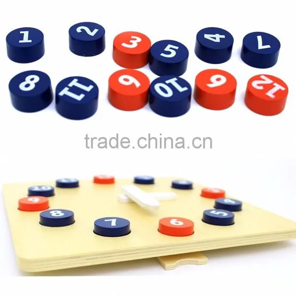 Educational Wooden Toy Professional Montessori Material Basswood Activity Clock photo-5