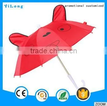 2016 Wholesale Lovely Cartoon Cat Ears Customized Umbrella,popular Small Stick Animal Style Child Umbrella photo-3