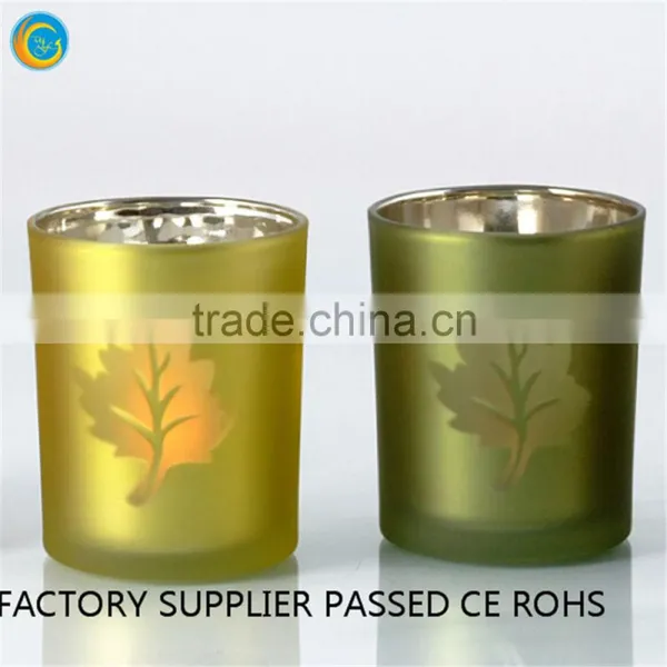 Color Laser Leaf Glass Seven Candle Glass Candle Holder Wall photo-6
