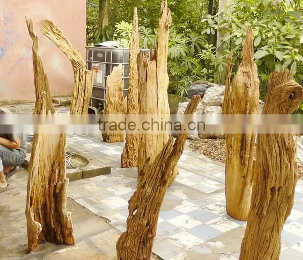 Natural Old Wood Sculpture for Landscaping Decking photo-2