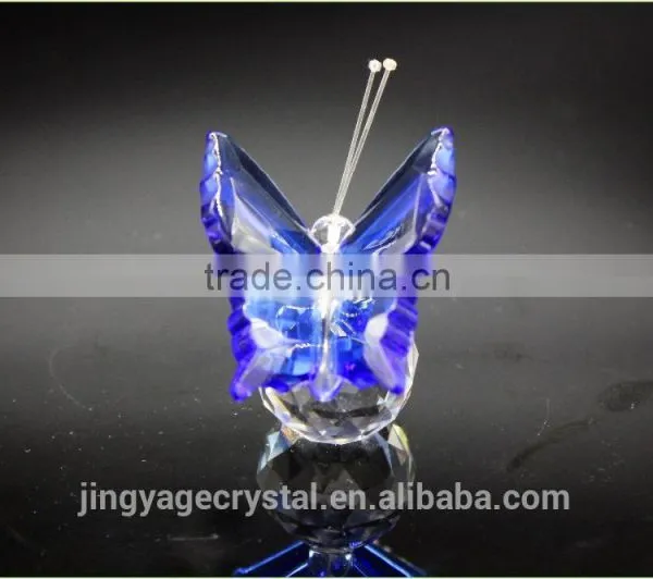 Elegant Blue Crystal Butterfly Model Church Anniversary Gift photo-3