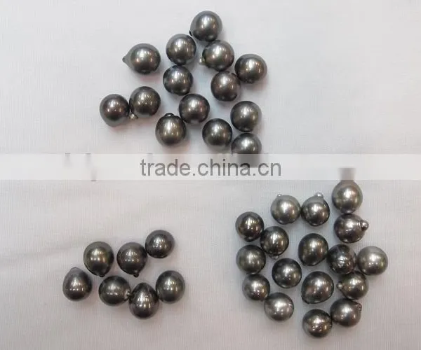 Real 12-13 mm Black Teardrop South Sea Loose Pearls photo-2