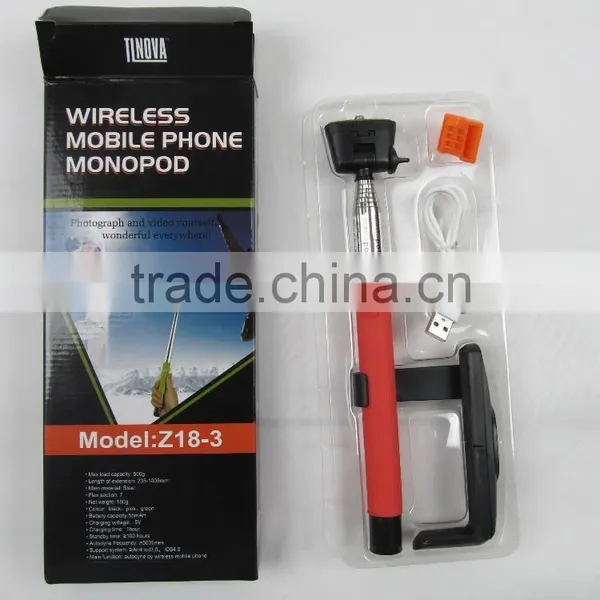 Extendable Mobile Phone Selfie Handheld Stick Monopod With Adjustable Phone Holder and Bluetooth Wireless Remote Shutte photo-2