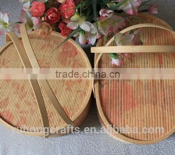 Environmental Bamboo Basket With Handle photo-6