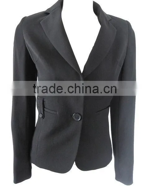 Ladies' Winter PU Slim Fit Basic Jacket Blazer