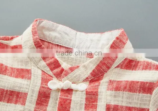 Chinese Style Baby Clothes Boy Cotton Striped Evening Jumpsuits for 0-2 Years Old Baby photo-5