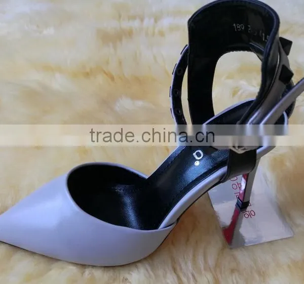 GZY Women High Heel Shoes Slip-on High Quality Guangzhou Stock Fashion Direct Sell Price Fashionable 2017 photo-3
