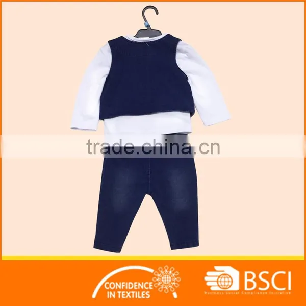 Fancy Baby Denim+Shirt Clothing Set photo-2