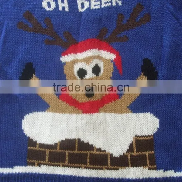 High Quality Unisex Knitted Christmas Sweaters Christmas Jumpers Ugly Sweaters Pull Over Jumper(BKN5335) photo-4