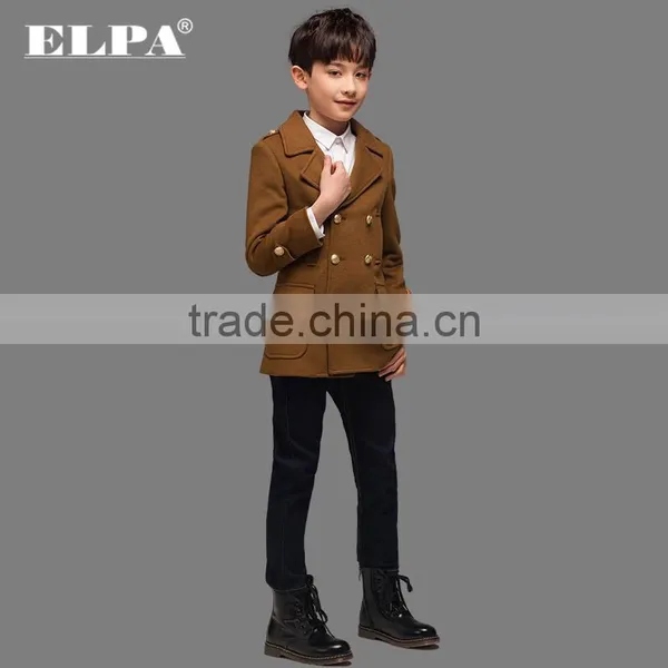 ELPA Warm Boys Clothes Handsome Boys Tan Wool Coat photo-3
