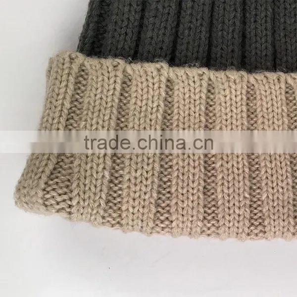 Myfur Wholesale Knitted Wool Cap With Soft Fox Body Fur Pom Poms photo-4