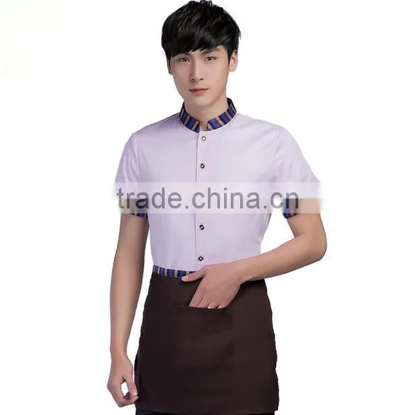 Wholesale Elegant Cheap Own Brand Embroidery Logo Breathable Hotel Reception Uniform photo-3