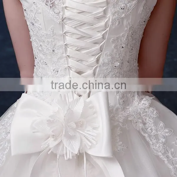 New Arrival Sexy A-Line Lace Wedding Dress 2017 Romantic Robe Mariage Vestido Dresses photo-2