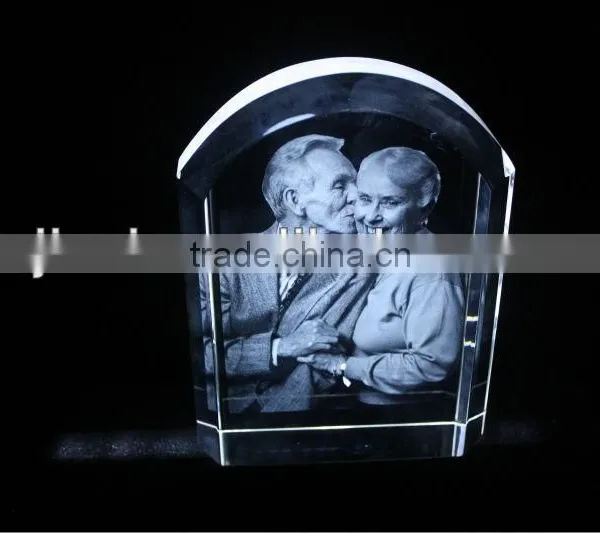 Couple Pic 2D Laser Engraving Crystal photo-3