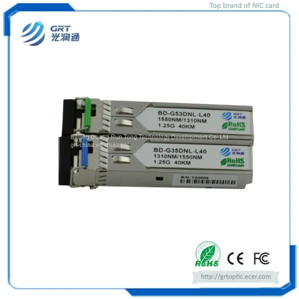 High-end 1.25G BiDi SFP Optical Module 1310/1550nm 40km for Long Range Datacom Telecom photo-2